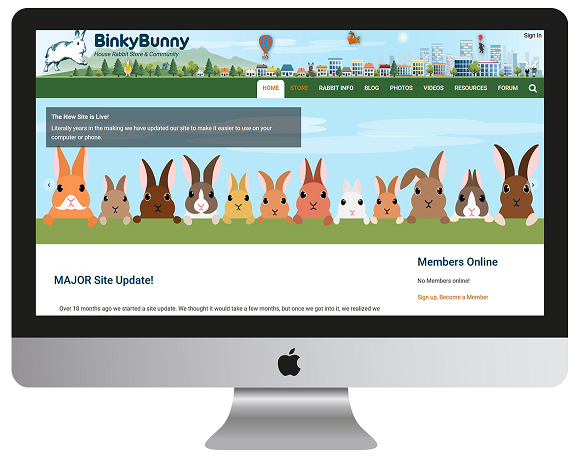A site for House rabbit store and community forum