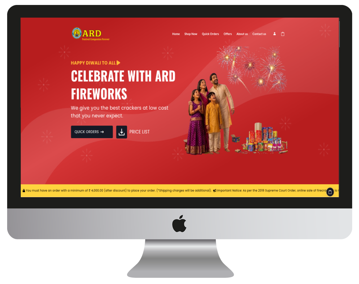 Easy online portal for purchase crackers